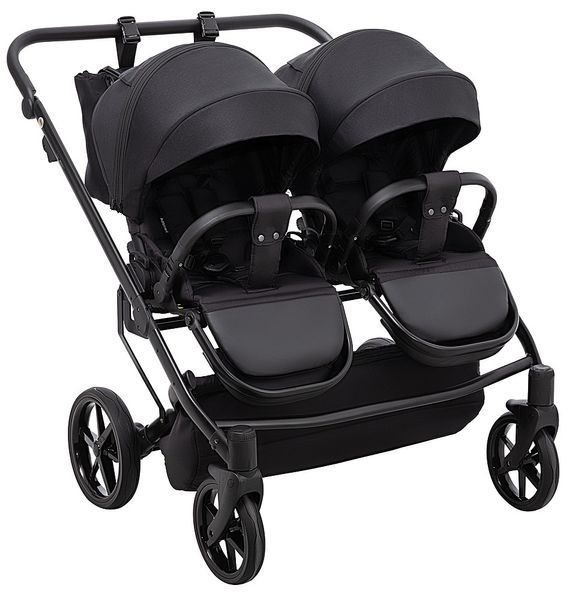 Коляска 2 в 1 для двійні Adamex Leo Duo Tip TK-53 чорний 1000681139 фото