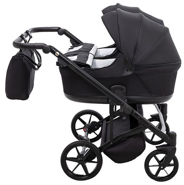 Коляска 2 в 1 для двійні Adamex Leo Duo Tip TK-53 чорний 1000681139 фото