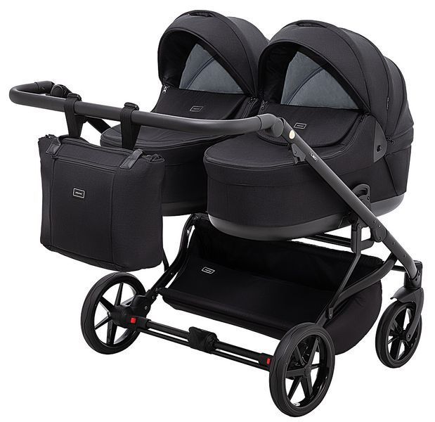 Коляска 2 в 1 для двійні Adamex Leo Duo Tip TK-53 чорний 1000681139 фото