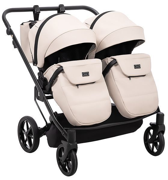 Коляска 2 в 1 для двійні Adamex Leo Duo Eco SA-7 лате 1000681144 фото