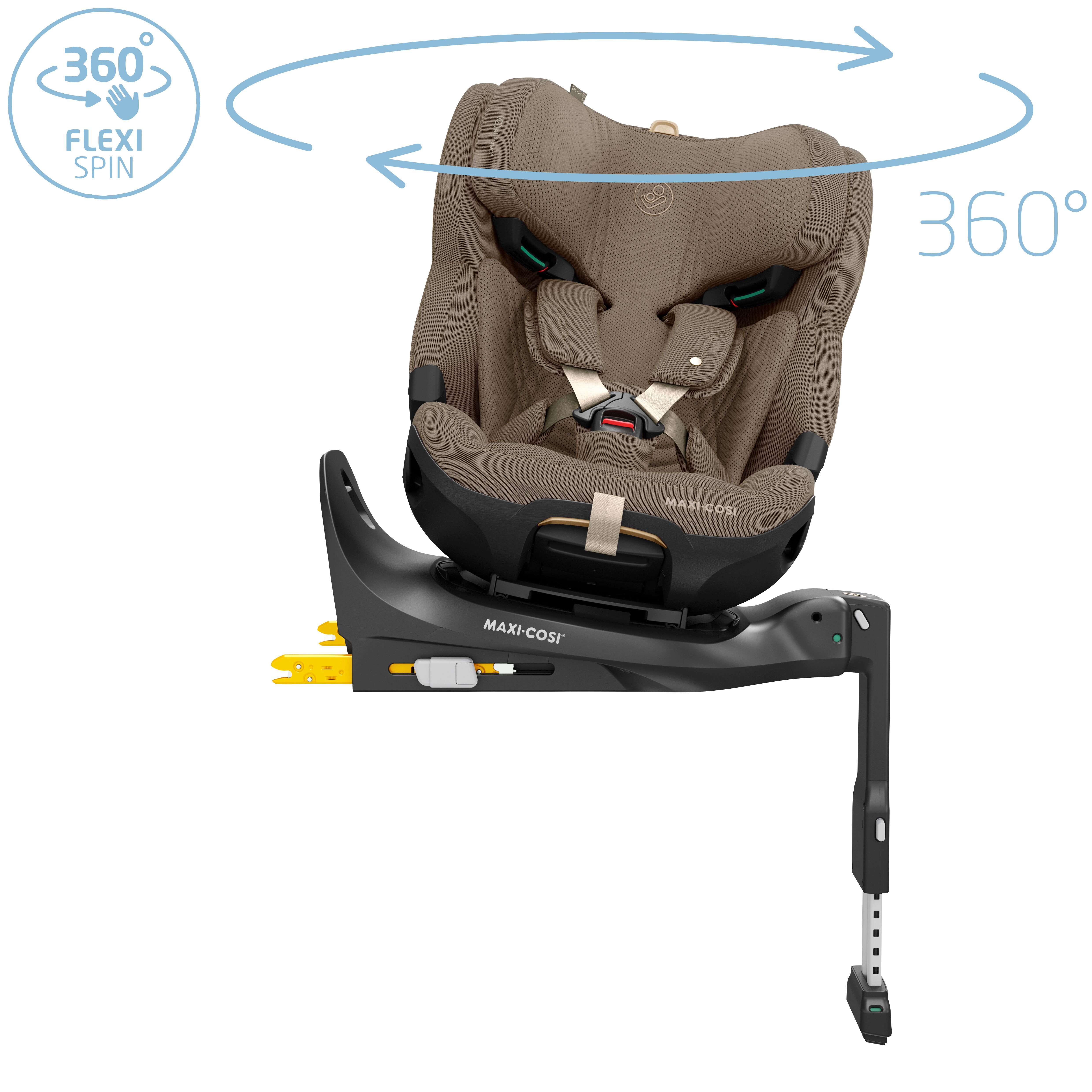Обертання FlexiSpin 360 градусів Maxi-Cosi Emerald 360 Pro Authentic Truffle