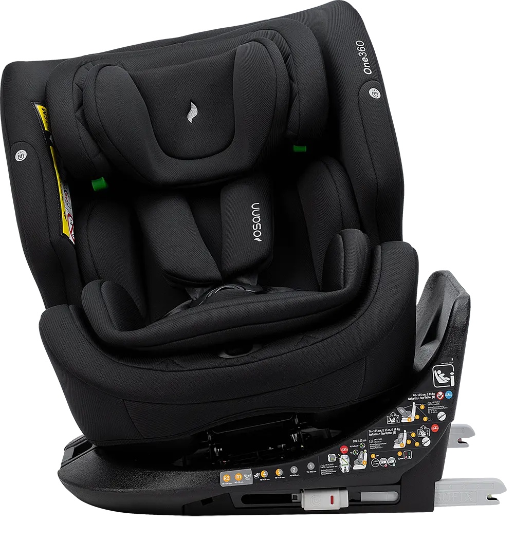 Поворотне сидіння Osann One360 i-Size All Black на інтегрованій базі